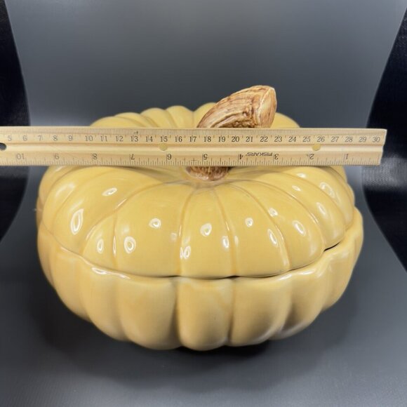 Williams Sonoma Large Pumpkin Canister Jar Container Cookie Jar Covered Dish VTG - Picture 3 of 15